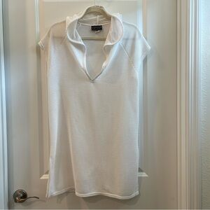 Jordan Taylor white Knit hoodie Beachwear